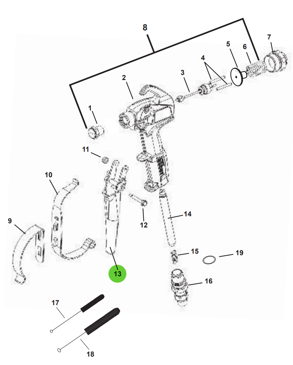 TriTech Abzugseinheit 4-Finger T420/T750 – Ersatzteil