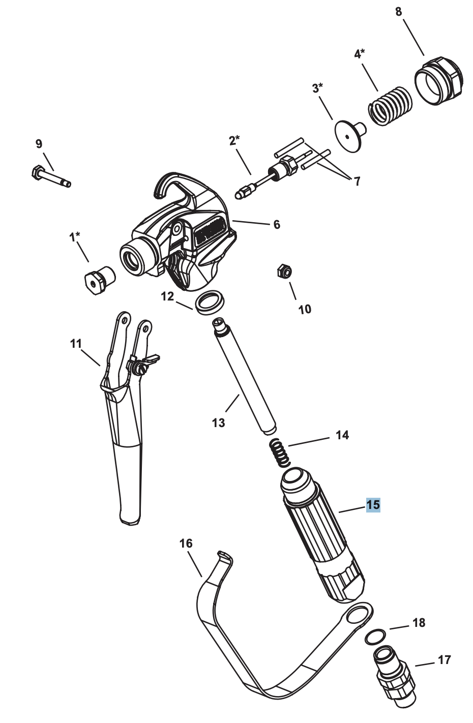 TriTech Griff T720 – Ersatzteil