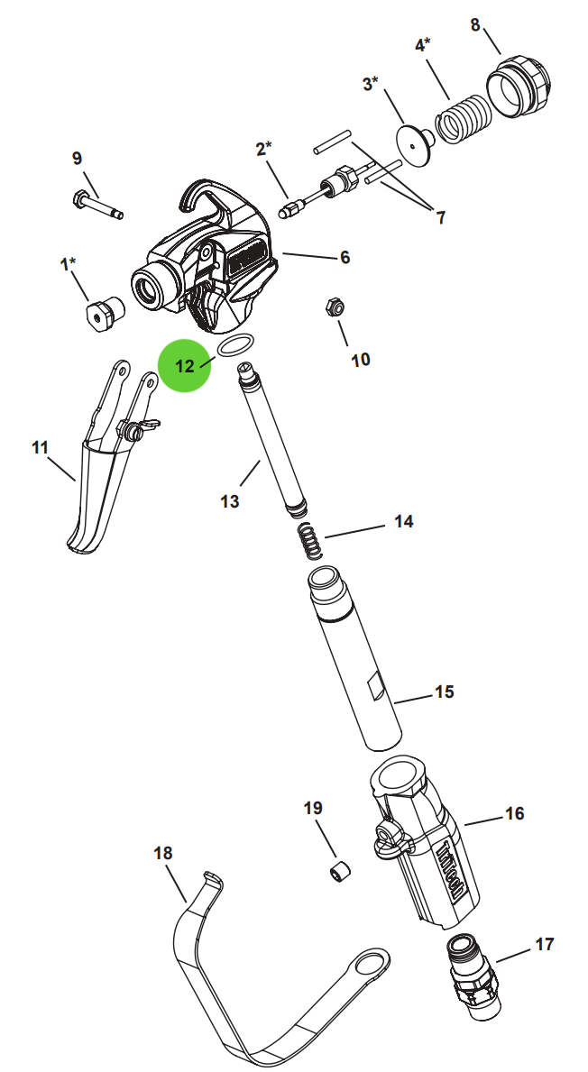 TriTech Griffdichtung T380 – Ersatzteil