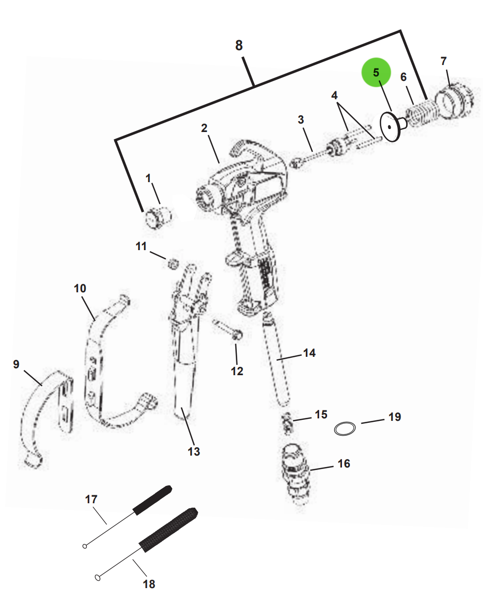 TriTech Rückholknopf T360 – Ersatzteil