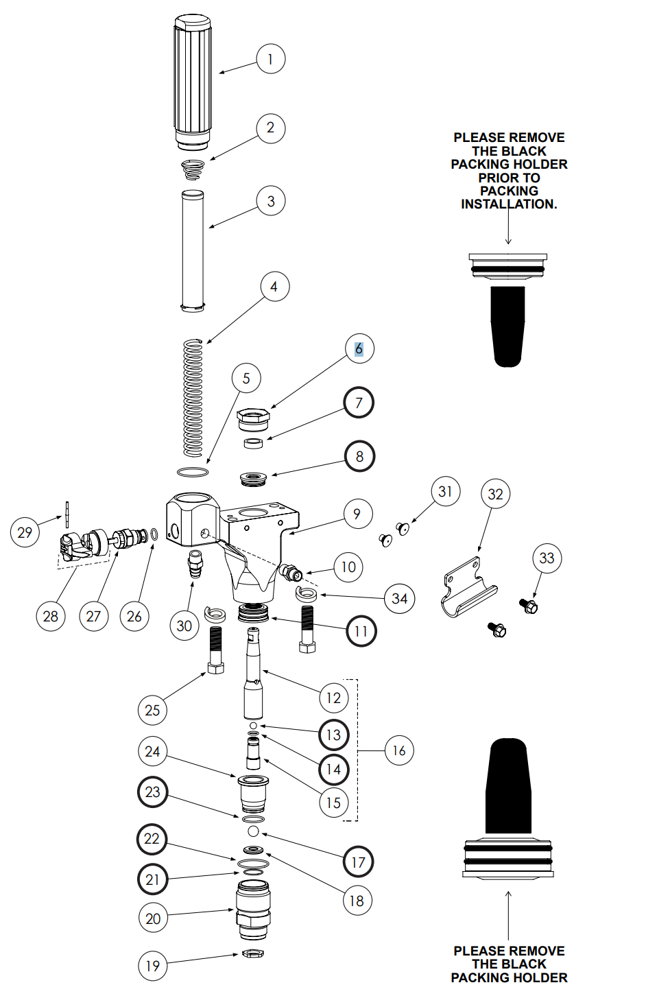 TriTech Oberer Halter – Ersatzteil