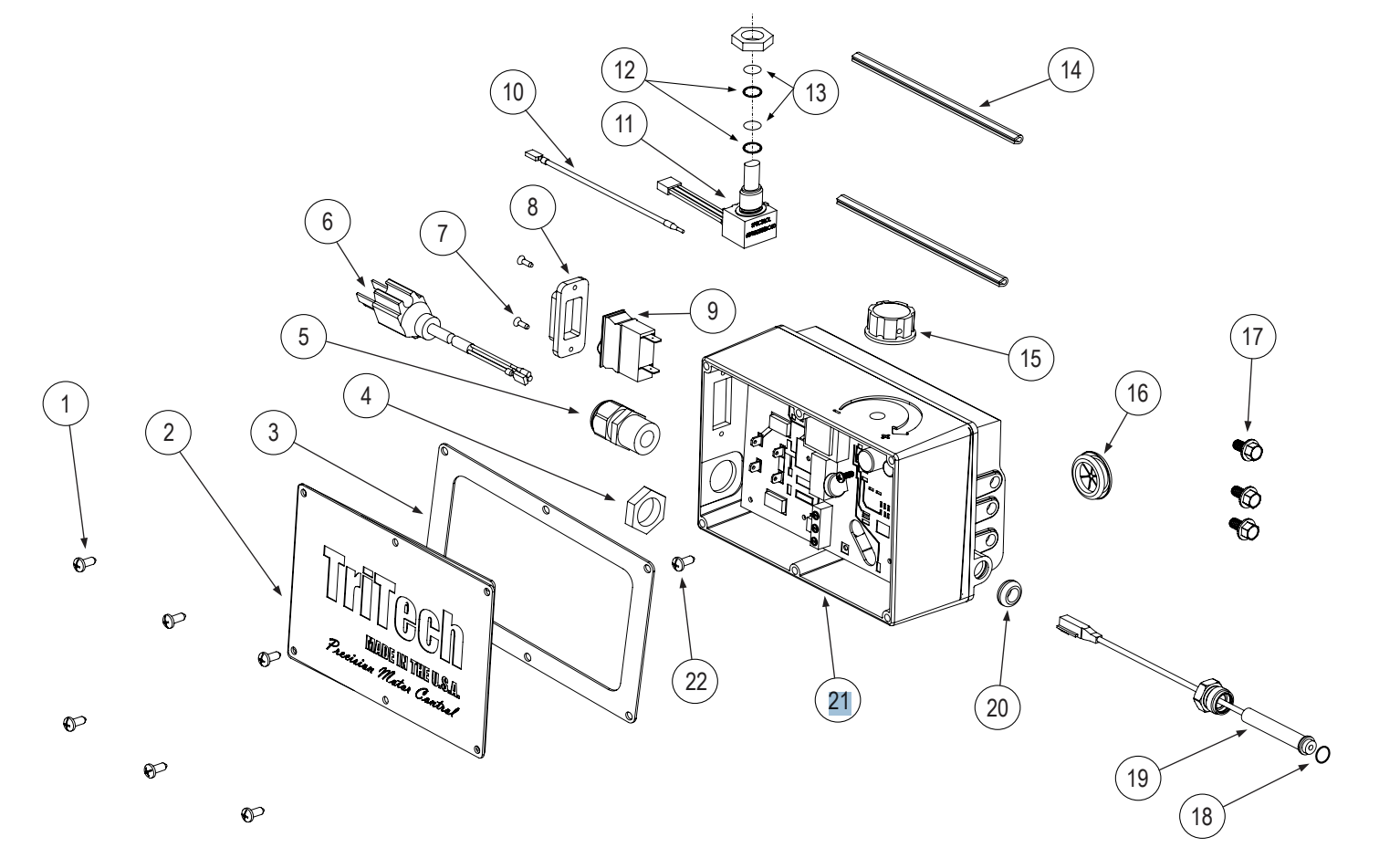 TriTech Steuerplatine & Gehäuse 230V T4 – Ersatzteil