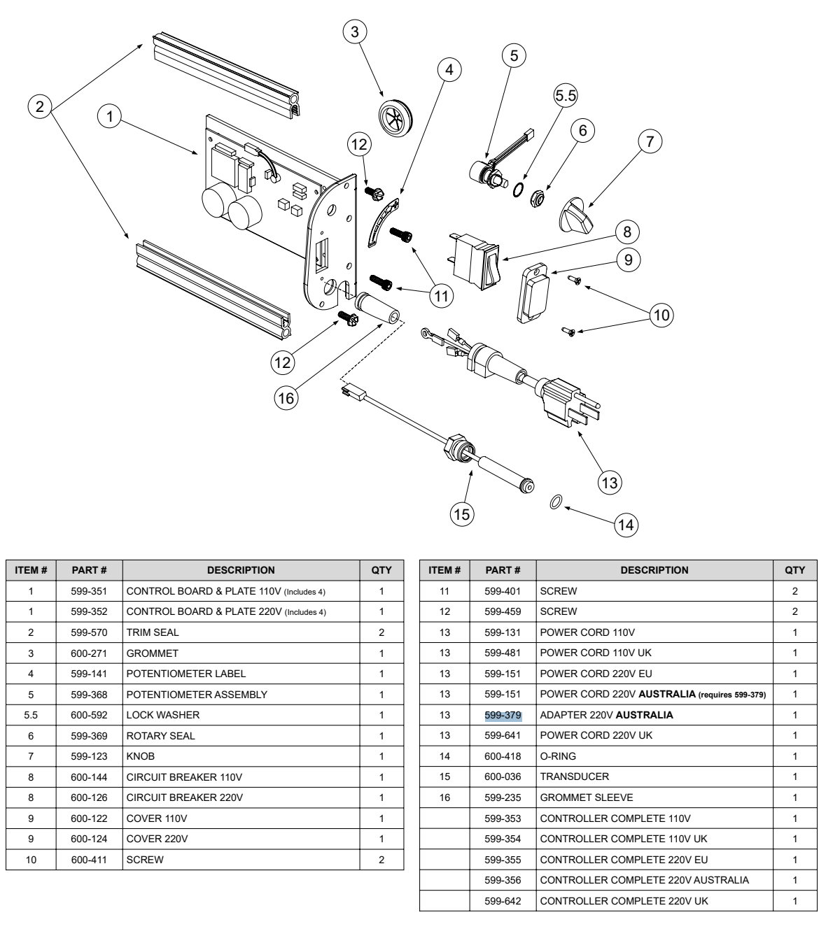 TriTech Adapter Netzstecker AUS – Ersatzteil